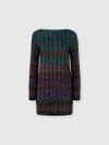 Missoni Mini Dress With Chevron And Stripe Pattern In Multi
