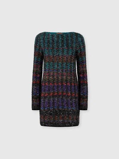 MISSONI MINIKLEID MIT CHEVRON- UND STREIFENMUSTER