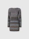 Missoni Mini Dress With Chevron And Stripe Pattern In Multi