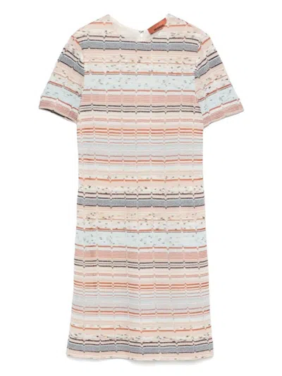 MISSONI MISSONI MINI DRESS WITH HORIZONTAL STRIPES