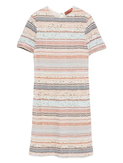MISSONI MINI DRESS WITH HORIZONTAL STRIPES
