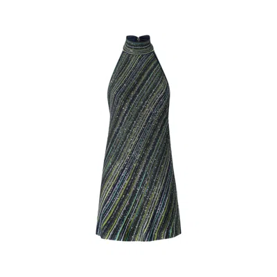 Missoni Mini Dress With Open Back And Sequins In Green