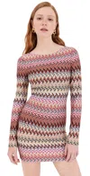 Missoni Mini Dress With Zigzag Pattern Multicolor