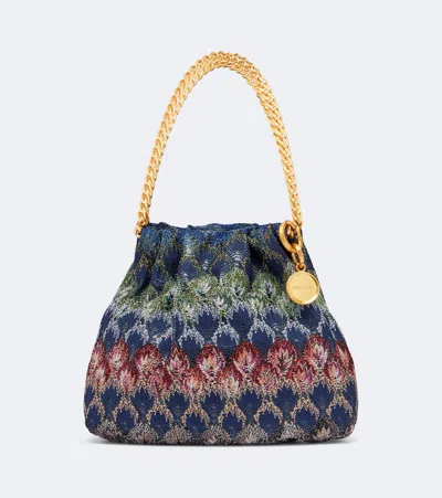 Missoni Mini Lamé Top-handle Bag In Blue