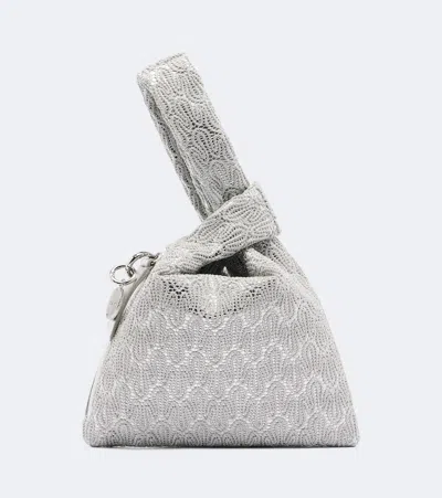 Missoni Mini Lamé Top-handle Bag In Silver