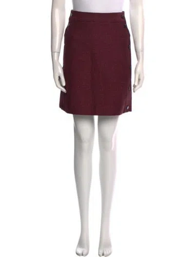 Pre-owned Missoni Mini Skirt In Burgundy
