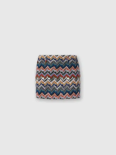 Missoni Mini Skirt In Embroidered Lace In Multi