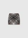 Missoni Embroidered Wool Blend Mini Skirt In Multi