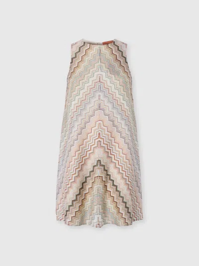 Missoni Minikleid Aus Dégradé Zick-zack-viskose In Mehrfarbig