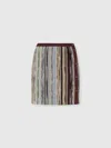 Missoni Striped Skirt With Button And Elastic Waistband