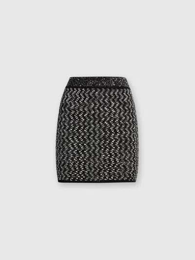 Missoni Minirock Mit Lamé-geprägtem Zickzack In Black