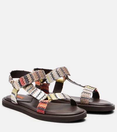 Missoni Minnie Zigzag Sandals In Multi