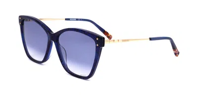 Missoni Mis 0003/s S6f Women's Sunglasses Blue Size 56