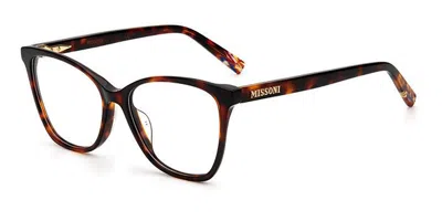 Missoni Mis 0013 0uc Occhiali Da Vista Tartarugatishell Per Donna (solo Montatura) In Brown
