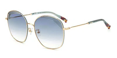 Missoni Mis 0014/s Pef/9o Women's Sunglasses Gold Size 59 In Green Gold