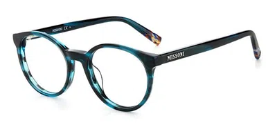 Missoni Mis 0032 6ak Occhiali Da Vista Verdi Per Donna (solo Montatura) In Blue