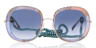 Missoni Mis 0034/s Y9m/dg Women's Sunglasses Gold Size 53 In Rose Gold