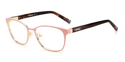 Missoni Mis 0062 Bku Occhiali Da Vista Oro Per Donna (solo Montatura) In Pink