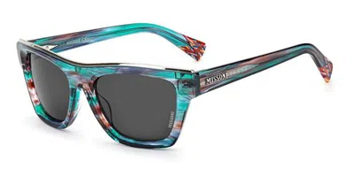Missoni Mis 0067/s 38i/ir Occhiali Da Sole Verdi Per Donna In Blue