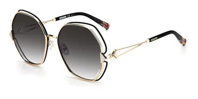 Missoni Mis 0075/s Rhl/9o Women's Sunglasses Gold Size 59 In Black Gold