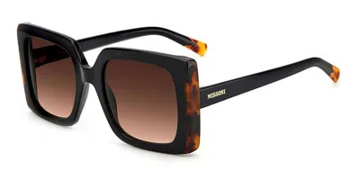 Missoni Mis 0089/s Wr7/ha Women's Sunglasses Tortoiseshell Size 54 In Black Tortoise