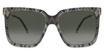 Missoni Mis 0107/s S37/9o Women's Sunglasses Black Size 57 In Multi