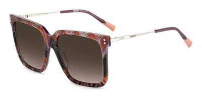 Missoni Mis 0107/s S68/ha Women's Sunglasses Pink Size 57 In Brown