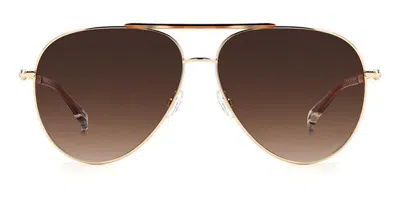 Missoni Mis 0120/s T5u/ha Women's Sunglasses Gold Size 60 In Gold Brown Horn