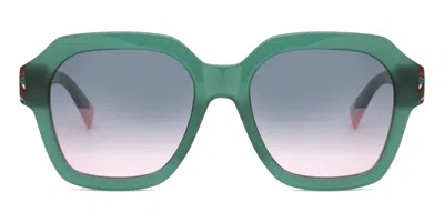 Missoni Mis 0130/g/s Asian Fit Iwb/jp Women's Sunglasses Green Size 53