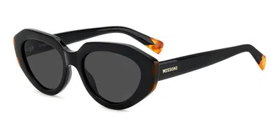 Missoni Mis 0131/s 807/ir Women's Sunglasses Black Size 53