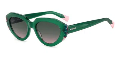 Missoni Mis 0131/s Iwb/jp Women's Sunglasses Green Size 53
