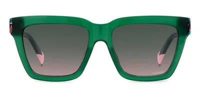 Missoni Mis 0132/s Iwb/jp Women's Sunglasses Green Size 55 In Metallic