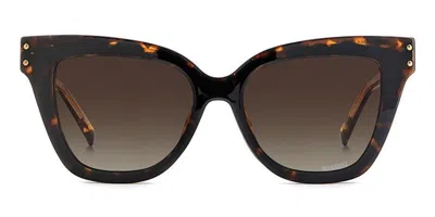 Missoni Mis 0133/cs With Clip-on Women's Glasses, Tortoiseshell, Size 54 In Brown