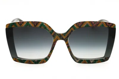 Missoni Mis 0186/s Sunglasses In Rgk - Grey Pattern Green / Grey Gradient