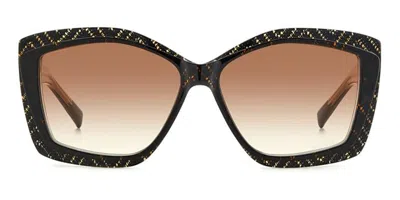 Missoni Mis 0187/g/s Asian Fit Vh8/ha Women's Sunglasses Black Size 58
