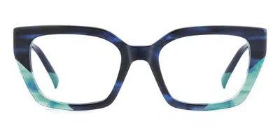 Missoni Mis 0225/g Vestibilità Orientale Zx9 Occhiali Da Vista Blu Per Donna (solo Montatura) In Multi