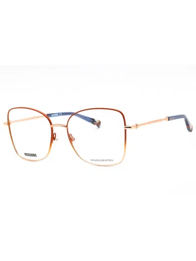 Missoni Mis 98 Eyeglasses In 0buh 00 - Brick Gold/clear Demo Lens