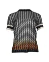 Missoni Mission Gradient Short Sleeve Top In Multicolor Rayon In Black
