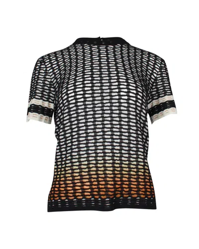Missoni Mission Gradient Short Sleeve Top In Multicolor Rayon In Black