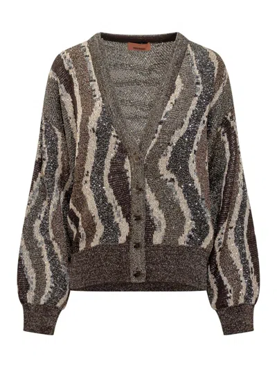 Missoni Cardigan In Brown