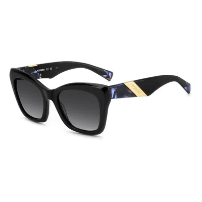 Missoni Geometric Frame Sunglasses In Dark Grey Shaded