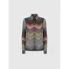 Missoni Sequin-embellished Zigzag Metallic-knit Shirt In Multi