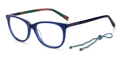 Missoni Mmi 0051 Pjp Women's Glasses Blue Size 52 - Free Lenses - Blue Light Block Available In Transparent Blue