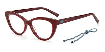 Missoni Mmi 0076 Lhf Occhiali Da Vista Borgogna Per Donna (solo Montatura) In Burgundy