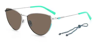 Missoni Mmi 0079/s Kuf/70 Occhiali Da Sole Argentati Per Donna In Silver