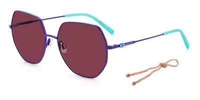 Missoni Mmi 0080/s 65y/u1 Occhiali Da Sole Purple Per Donna In Blue