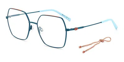 Missoni Mmi 0082 Lgp Occhiali Da Vista Verdi Per Donna (solo Montatura) In Blue