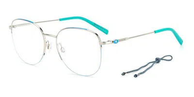 Missoni Mmi 0085 Kuf Occhiali Da Vista Blu Per Donna (solo Montatura) In Metallic