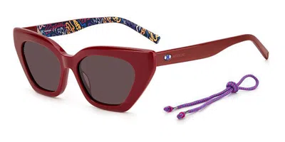 Missoni Mmi 0088/s C9a/u1 Occhiali Da Sole Rossi Per Donna In Red