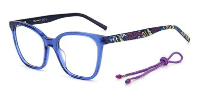 Missoni Mmi 0091 Pjp Occhiali Da Vista Blu Per Donna (solo Montatura) In Blue